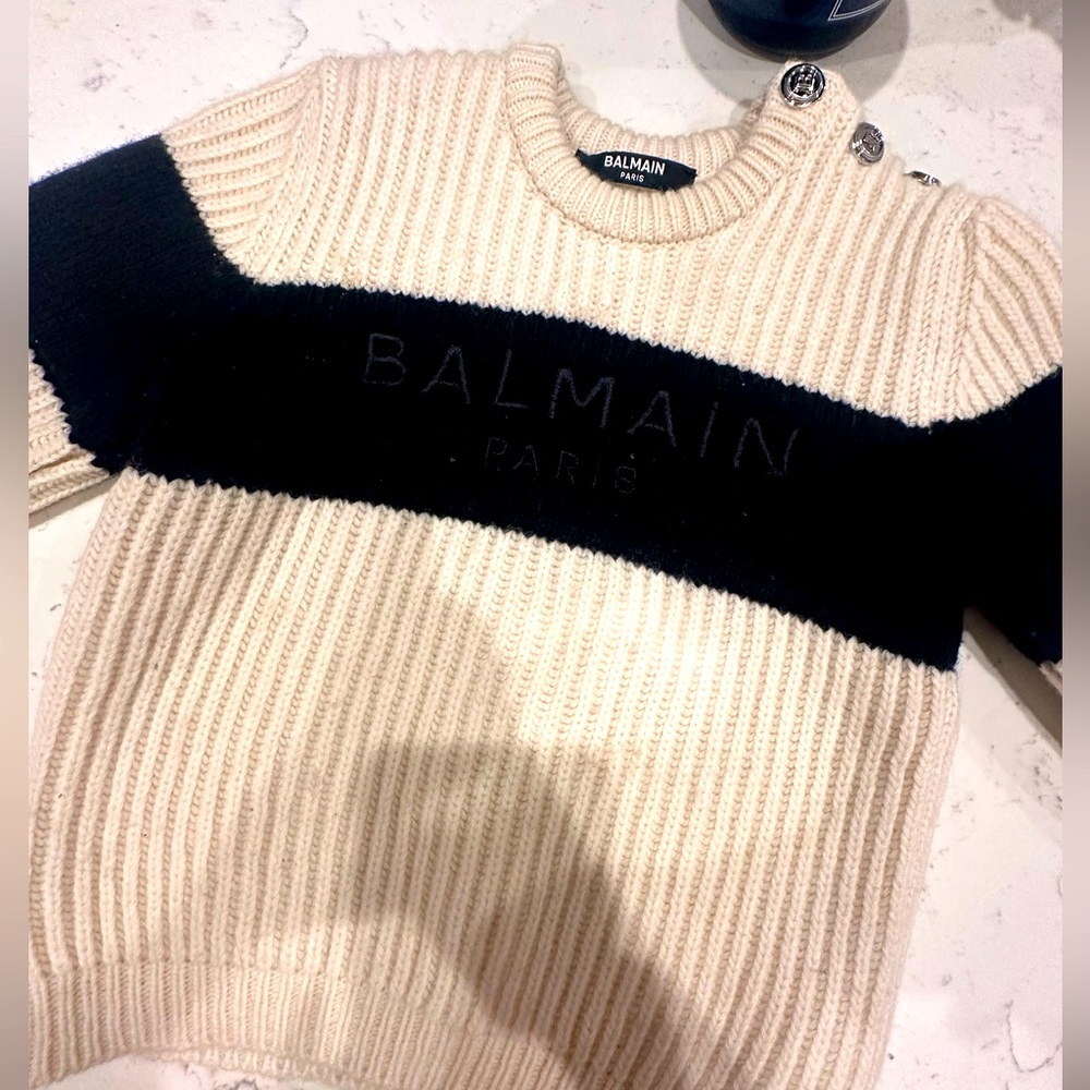 Authentic Balmain kids knit sweater